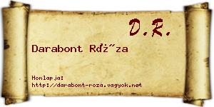 Darabont Róza névjegykártya